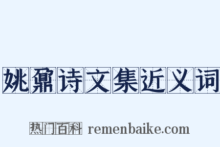 姚鼐诗文集近义词是什么意思的图片